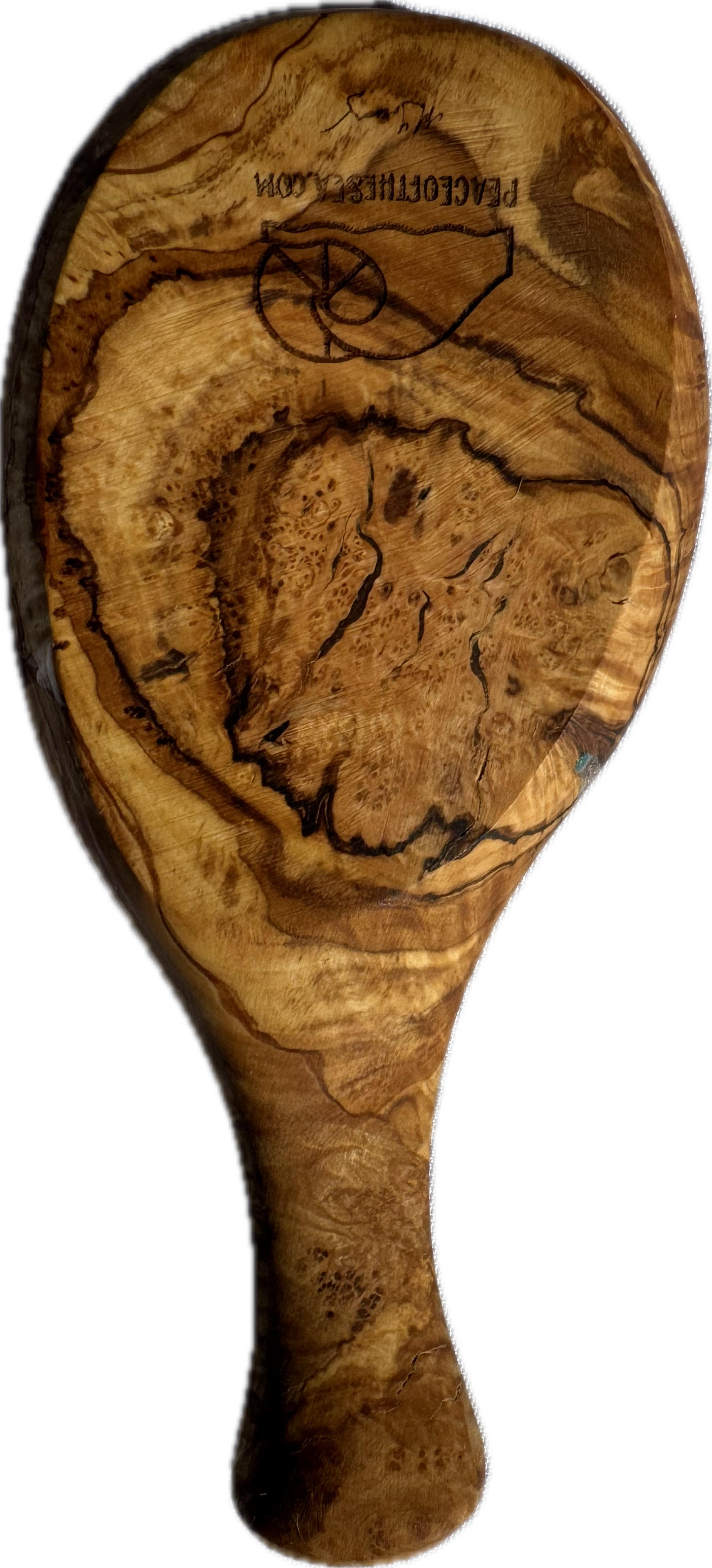 Rest: Olivewood Spoon Rest w/ Pacific Blue Wave